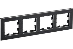 Рамка 4-я Металл Черный Brite