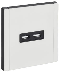 Розетка USB А+А 3,1А С/У Металл Белый Forte&Piano