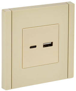 Розетка USB А+С 18Вт С/У Ваниль Forte&Piano