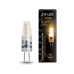 Лампа светодиодная Gauss G4 2W 220V 2700K