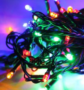 Гирлянда светодиодная 300LED провод 31.5м IP20 8 режимов мигания мультиколор Космос