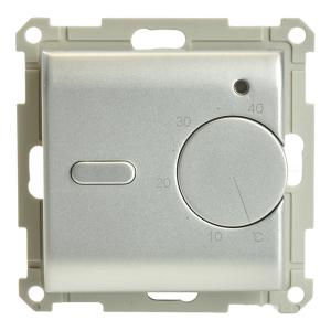 Терморегулятор для теплого пола 250В 3500Вт С/У Серебро Катрин