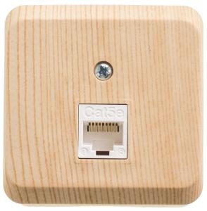 Розетка RJ45 кат.5Е О/У Сосна Etude