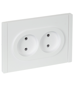 Розетка 2-м 10А С/У Белый Forte&Piano
