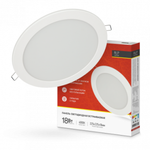 Панель светодиодная встраиваемая круглая RLP-eco 18Вт 230В 4000К 1080Лм 225мм белая IP40 IN HOME
