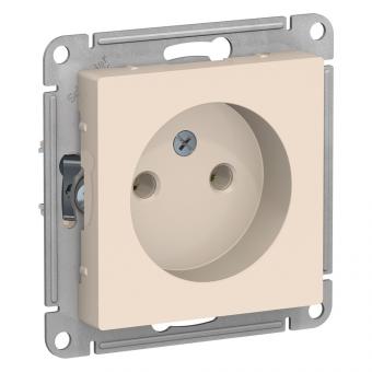 Розетка 1-м 16А С/У Бежевый AtlasDesign