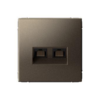 Розетка RJ45+RJ45 кат.6А С/У Мокко ArtGallery
