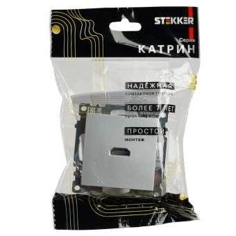 Розетка HDMI Серебро Катрин