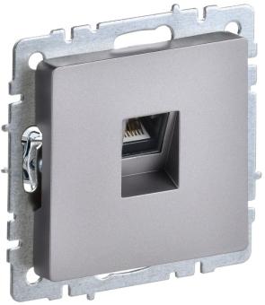 Розетка RJ45 кат.5Е С/У Сталь Brite