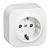 Розетка 1м с/з о/у белая Legrand Quteo