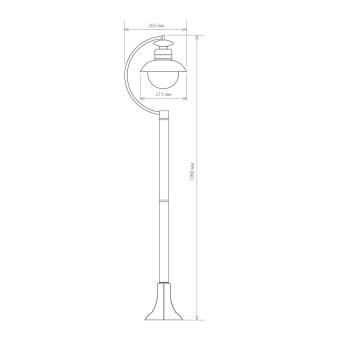 Парковый светильник Talli F GL 3002F черный Elektrostandard