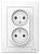 Розетка 2-м 16А С/У Белый Blanca