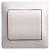 Выключатель 1-кл 10А С/У в сборе с рамкой Платина Glossa