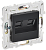 Розетка RJ45+RJ45 кат.5Е С/У Черный Skandy