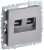 Розетка RJ45+RJ45 кат.6 С/У Сталь Brite Розетка RJ45+RJ45 кат.6 С/У Сталь Brite