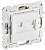 Розетка RJ45+RJ45 кат.5Е С/У Арктический белый Skandy