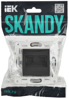 Розетка RJ45+RJ45 кат.6 С/У Титан Skandy