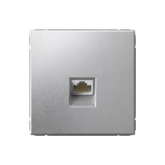 Розетка RJ45 кат.6А С/У Алюминий ArtGallery