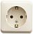 Розетка 1-м 16А О/У З/К Кремовый Etude