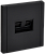 Розетка RJ45+RJ45 кат.5Е С/У Металл Черный Forte&Piano