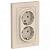 Розетка 2-м 16А С/У З/К в сборе с рамкой Бежевый AtlasDesign