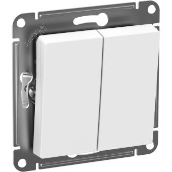 Выключатель 2-кл 10А С/У IP44 Белый AtlasDesign Aqua