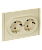 Розетка 2-м 16А С/У З/К Ваниль Forte&Piano
