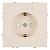 Розетка 1-м 16А С/У З/К со шторками Кашемир Эмили