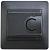 Термостат для теплого пола с датчиком 10A в сборе с рамкой Антрацит Glossa