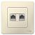 Розетка RJ45+RJ45 кат.5Е С/У Молочный Blanca