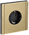 Розетка 1-м 16А С/У З/К Металл Шампань Forte&Piano