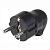 Вилка разборная угловая с з/к 16А черная ВПу11-02-Ст IEK